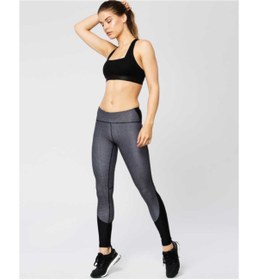 Resim Vie Active Taryn Full Length Black Microgrid Spor Tayt 