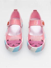 Resim Casabony Pembe Rugan Simli 3d Kız Babet Sneakers 