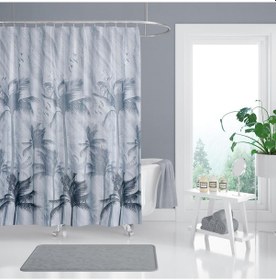 Resim Zethome Tropik Banyo Duş Perdesi 5104 Tek Kanat 1X240x200 Çok Renkli 