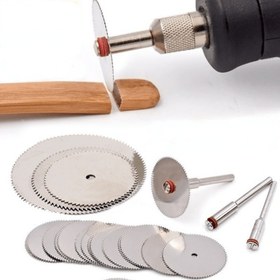 Resim 11 parça/set Paslanmaz Çelik Ahşap Kesme Diski Döner Alet Dairesel Kesme Testeresi Bıçağı Ahşap İşleme Aracı için 