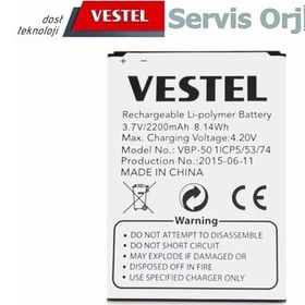 Resim Vestel Venüs V5.0 Batarya 2200Mah Vakumlu 
