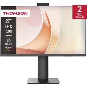 Resim THOMSON Supreme Business Monitor 27\ Fhd 100Hz 1920 x 1080 Pop-Up Camera 