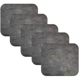 Resim Knsz oturma minderi 5 li zengin&mağrur&uslu gri işlemeli kumaş tel bar sandalyesi için 