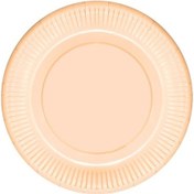 Resim Turuncu Makaron Karton Tabak 23 CM 8'li 