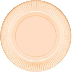 Resim Turuncu Makaron Karton Tabak 23 CM 8'li 