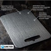 Resim sumetron Antibakteriyel Paslanmaz Çelik Kesme Tahtası 
