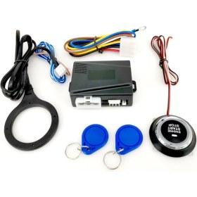 Resim Comebuywide 12V Araba Motoru Basmalı Çalıştırma Düğmesi Rfıd Kontak Marş Anahtarsız Motor Çalıştırma Durdurma Sistemi Basma Düğmesi Çalıştırma Durdurma Düğmesi Uzaktan Motor Çalıştırma SQ9002X (Yurt Dışından) 