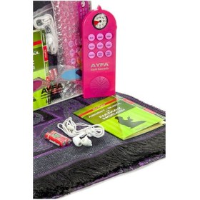 Resim Namaz Kıldıran Sesli Seccade Pembe 