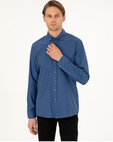 Resim Pierre Cardin Erkek İndigo Gömlek Desenli 50293255-vr028 İndigo 