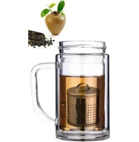 Resim Demlik Içi Çay Süzgeci Paslanmaz Büyük Boy 9 Cm - Bitki Çayı Demleme Süzgeci - Silindir Süzgeç Gri 