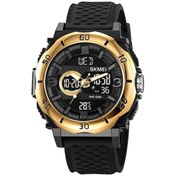 Resim Rogfer Skmeı 2098 Çok Fonksiyonlu Erkekler 50m Su Geçirmez Termometre Çift Ekranlı Dijital Bilek Saati Altın Çok Renkli Çok Renkli 