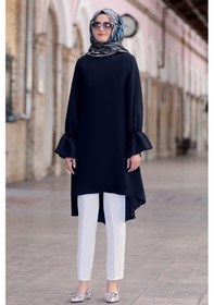 Resim Raika Moda Leman Büyük Beden Tesettür Tunik Lacivert 
