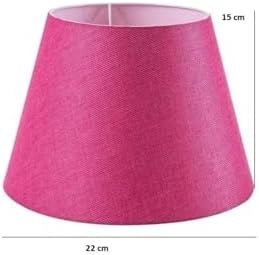 Resim Bohhem Tripod Ve Tek Ayaklı Abajur Için Başlık Pembe Kumaş Pembe 