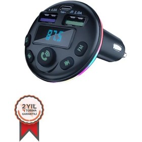 Resim Torima G14 36W Pd Şarj Özellikli Dijital Göstergeli Bluetooth Fm Transmitter 