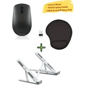 Resim Mouse Kablosuz GY50R91293, Metal Laptop Standı, Bilek Destekli Mousepad 
