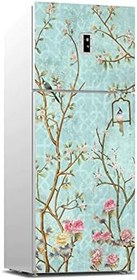 Resim Buzdolabı Sticker Kaplama Dolap Kaplama Etiketi Küçük Çiçekler Ağaç 