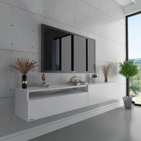 Resim Myniture Duvara Monte Tv Sehpası Beyaz S6110-1 