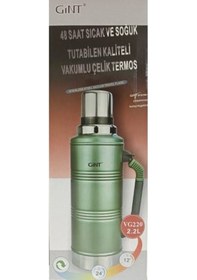 Resim Gint Yeşil 2.2 Litre Vakumlu Avcı Kamp Termosu 