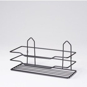 Resim Mark Premium Tek Katlı Duş Rafı Paslanmaz Siyah Siyah 