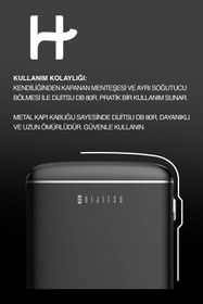 Resim Dijitsu DB80RBL Retro 47 L Tek Kapılı Siyah Mini Buzdolabı 