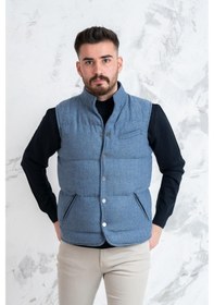 Resim Sir Slimfit Çıtçıtlı Şişme Erkek Yelek 
