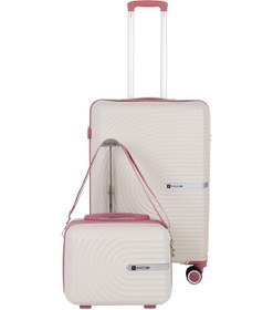 Resim Mçs Polipropilen 2li Valiz Seti Orta & Makyaj V374 S24sy1000075-set 00434 Kemik/koyu Pudra Kemik - Koyu Pudra 