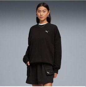 Resim Puma Wardrobe Essentials Crew Kadın Siyah Sweatshirt 636035 Siyah 