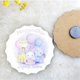 Resim Ahşap Manet Bebek Hediyeliği(30 Adet) 