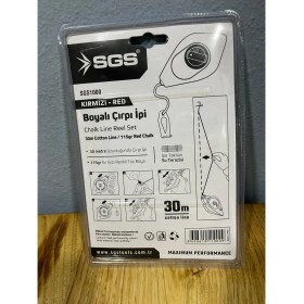 Resim Boyalı Çırpı Ipi Seti 30M + 115GR Kırmızı Toz Boya | Su Terazili | 