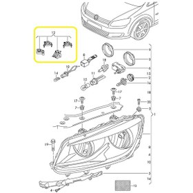 Resim VW CADDY TOURAN SAĞ FAR KULAKLIK TAMİR KİTİ 1T0998226C HSK0481 