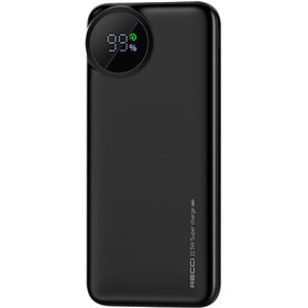 Resim Recci RPB-P48 Powerbank PD 20W Dijital LED Göstergeli Hızlı Şarj Özellikli 22.5W 10000mAh Siyah Siyah 