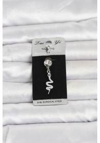 Resim Sallantılı Yılan Model Göbek Piercing - Ebj260516w42306 Bakır 