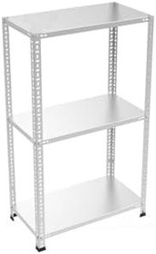 Resim Rafburada 3 Katlı 31X60-150 Cm Galvaniz Çelik Raf. Depo, Arşiv, Dosya Rafı -1.50 Mm 