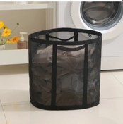 Resim Gateesat Siyah 1 Adet Katlanır Çamaşır Sepeti, Taşınabilir Kirli Çamaşır Saklama Çantası 