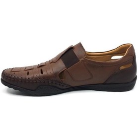 Resim Luis Figo Hakiki Deri Ortopedik Erkek Günlük Yazlık Spor Sandalet (477590957) 