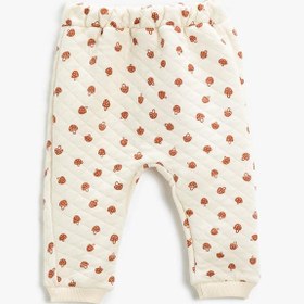 Resim Kız Bebek Kapitone Jogger Eşofman Altı Beli Lastikli 