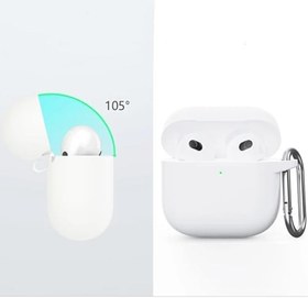 Resim Coverzone Apple Airpods 4 ile uyumlu 4. Nesil AirP-ods Kılıf 2024 Professional Termoplastik Soft Kancalı Tam Kaplayan Halcyon Kılıf Airpods 4 ile uyumlu Kapak 