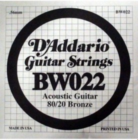 Resim D'addario Bw022 Akustik Tek Tel. 80/20 Bronze Wound. 022. Sol 