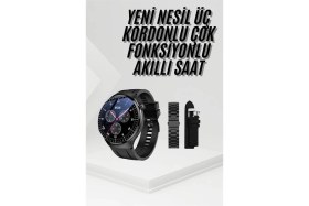 Resim İsmiyle Al Amoled Ekran Metal Deri Silikon Kordonlu Uyku ve Sağlık Takibi 