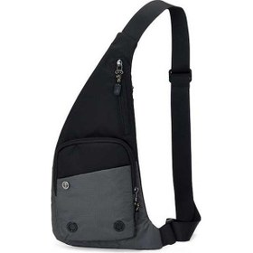 Resim Pazly Erkek Ve Kadınlar İçin Hafif Çapraz Omuz Çantası, Bisiklet, Yürüyüş, Seyahat Sling Çanta Gri Gri 