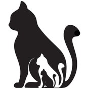 Resim Kedi Ailesi Sticker 30 X 36 Cm 