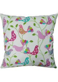 Resim Kuş Desenli Yastık Kılıfı 43X43 Cm 