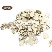 Resim Gajeena Ahşap Hayvan Şekilli Dilimler 20 Adet - Boyanabilir, Dekoratif, El İşleri, Odası Zenginleştirme, Fotoğraf Propları, 25-30mm 
