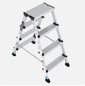 Resim 4 Basamaklı Çift Çıkışlı Mr111 Alüminyum Merdiven 