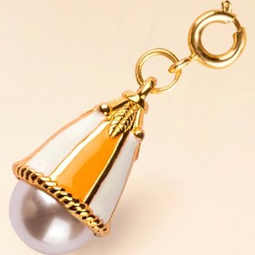 Resim Turuncu Mineli Çan Çiçeği Charm - Artisan Koleksiyonu 