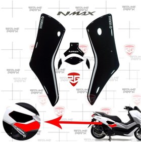 Resim Redline Grafik Yamaha Nmax 155 Yan Pad Seti Beyaz Siyah 