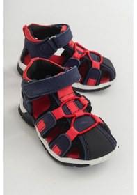 Resim Mnpc Unisex Lacivert Deri Ortopedik Outdoor Çocuk Sandalet Lacivert (531051796) Lacivert 