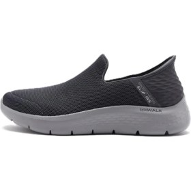 Resim Skechers Go Walk Flex-Slip-Ins Memory Foam Mens Sneaker Grey Hafızalı Taban Erkek Günlük Spor Ayakkabı Gri 