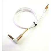 Resim Electroon 3,5Mm Stereo Gold Jaklı Beyaz Silikon Aux Kablo 1Metre 