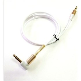 Resim Electroon 3,5Mm Stereo Gold Jaklı Beyaz Silikon Aux Kablo 1Metre 